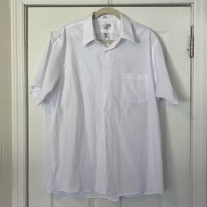VAN Heusen White Poplin Button Down Shirt